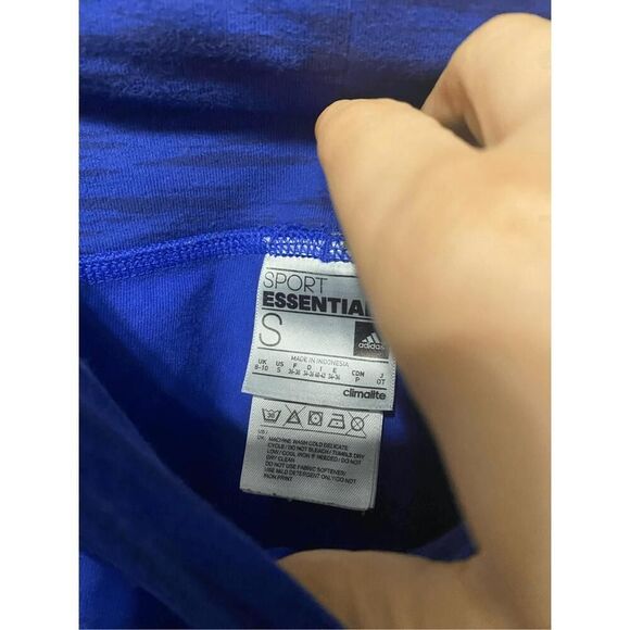 Adidas Small blue sport essentials active wear leggings athletic climalite - Picture 3 of 5